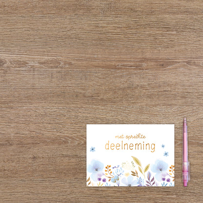 Met oprechte deelneming