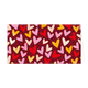 Hartjes - Formaat: Groot - Vorm: Liggend - Valentijnskaart - Op deze wenskaart staan hartjes in de kleuren rood, roze, geel en beige. - Snelwenskaart