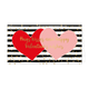 Hugs kisses and happy Valentine's wishes - Formaat: Groot - Vorm: Liggend - Valentijnskaart - Op deze wenskaart staan twee hartjes, een rode en een roze met in het midden de tekst: "Hugs kisses and happy Valentine's wishes". - Snelwenskaart