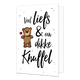Veel liefs & een dikke knuffel - Formaat: Standaard - Vorm: Staand - Valentijnskaart - Op deze wenskaart staat de tekst: "Veel liefs & een dikke knuffel". - Snelwenskaart