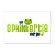 Opkikkertje - Formaat: Standaard - Vorm: Liggend - Opkikker kaart - Op deze wenskaart staat de tekst: "Een opkikkertje voor jou" met een getekend kikkertje. - Snelwenskaart