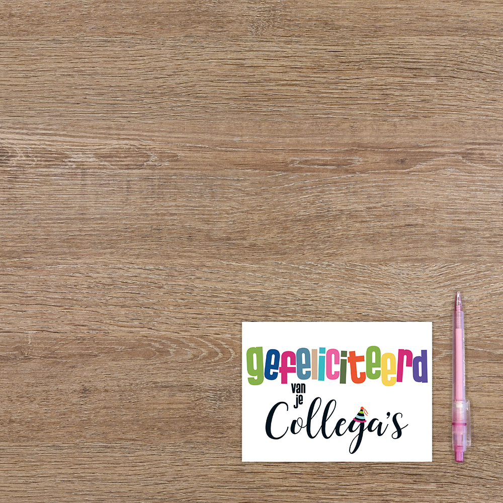 Gefeliciteerd van je collega's