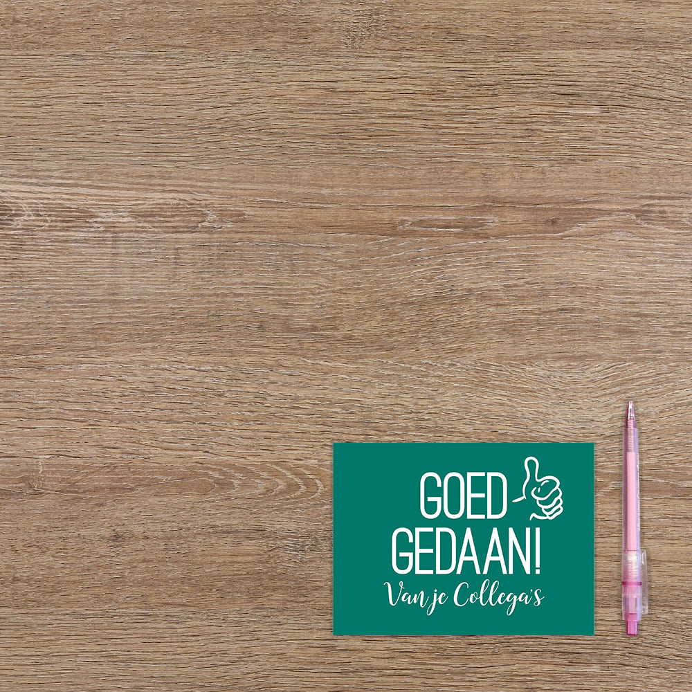 Goed gedaan van je collega's