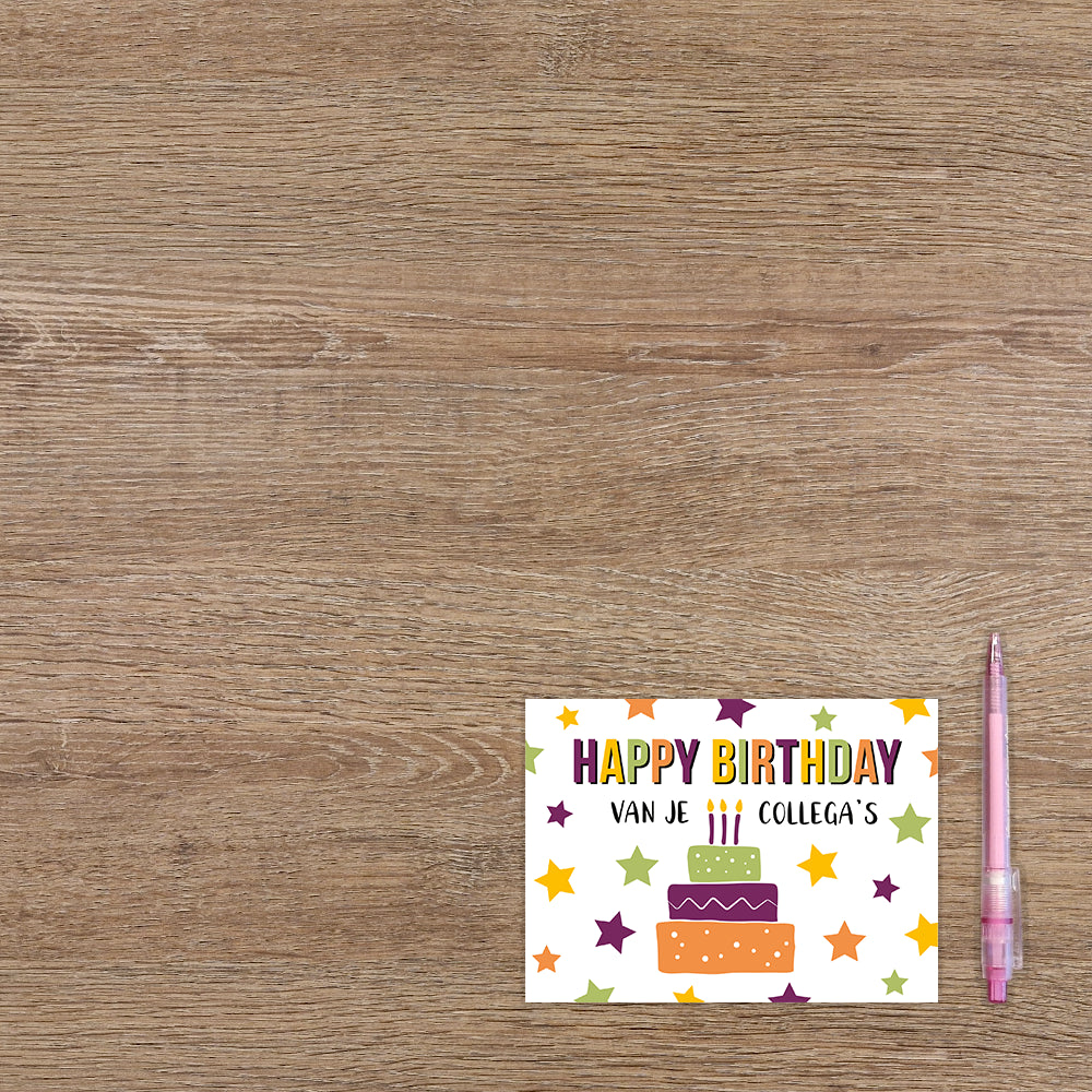 Happy birthday van je collega's