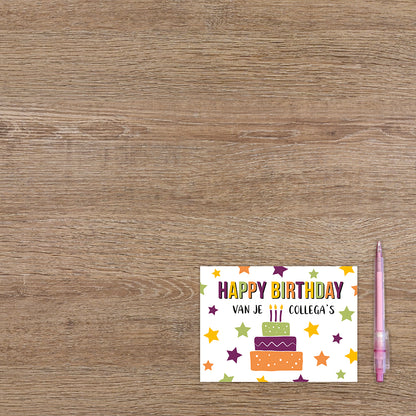 Happy birthday van je collega's