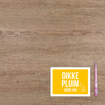 Dikke pluim voor jou