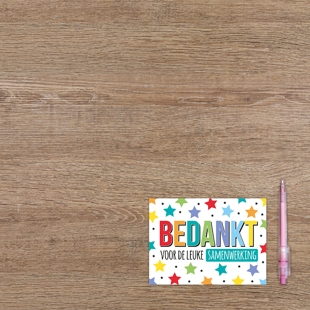 Bedankt voor de leuke samenwerking