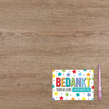 Bedankt voor de leuke samenwerking