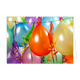 Ballonnen - Formaat: Standaard - Vorm: Liggend - Blanco kaart - Op deze wenskaart staan ballonnen in de kleuren blauw, paars, oranje, geel, groen en roze. - Snelwenskaart