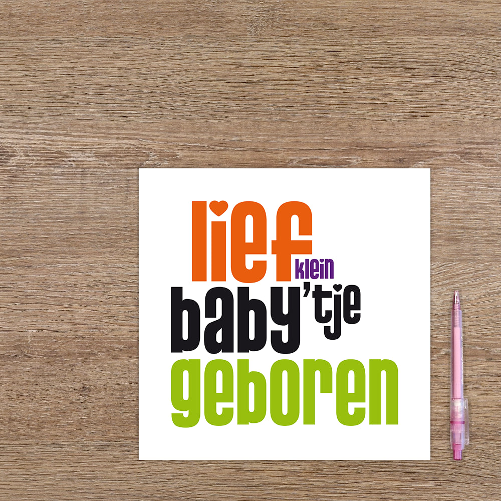 XL kaart - Lief klein baby'tje