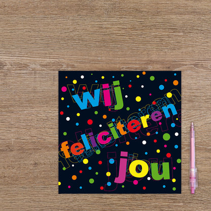 XL kaart - Wij feliciteren jou