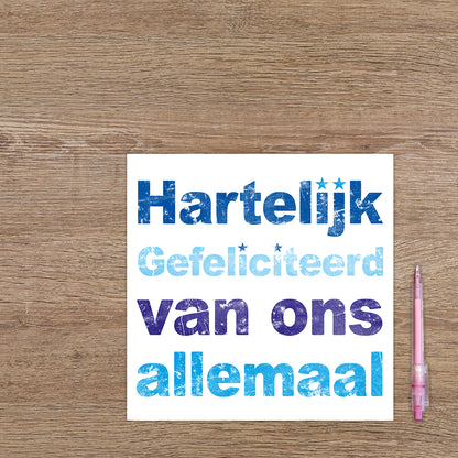 XL kaart - Hartelijk gefeliciteerd...