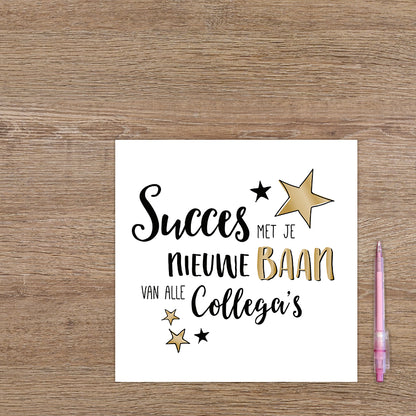XL kaart - Succes met je nieuwe baan