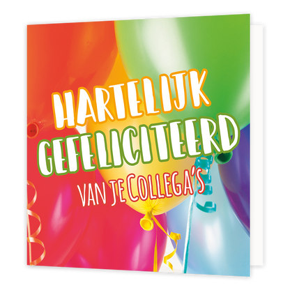 XL kaart - Hartelijk Gefeliciteerd van je collega's