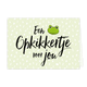 Een opkikkertje voor jou - Formaat: Klein - Vorm: Liggend - Opkikker kaart - Op deze wenskaart staat de tekst: "Een opkikkertje voor jou" met een getekend kikkertje. - Snelwenskaart