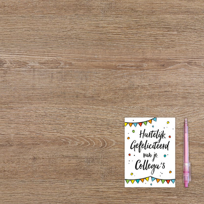Hartelijk gefeliciteerd van je collega's
