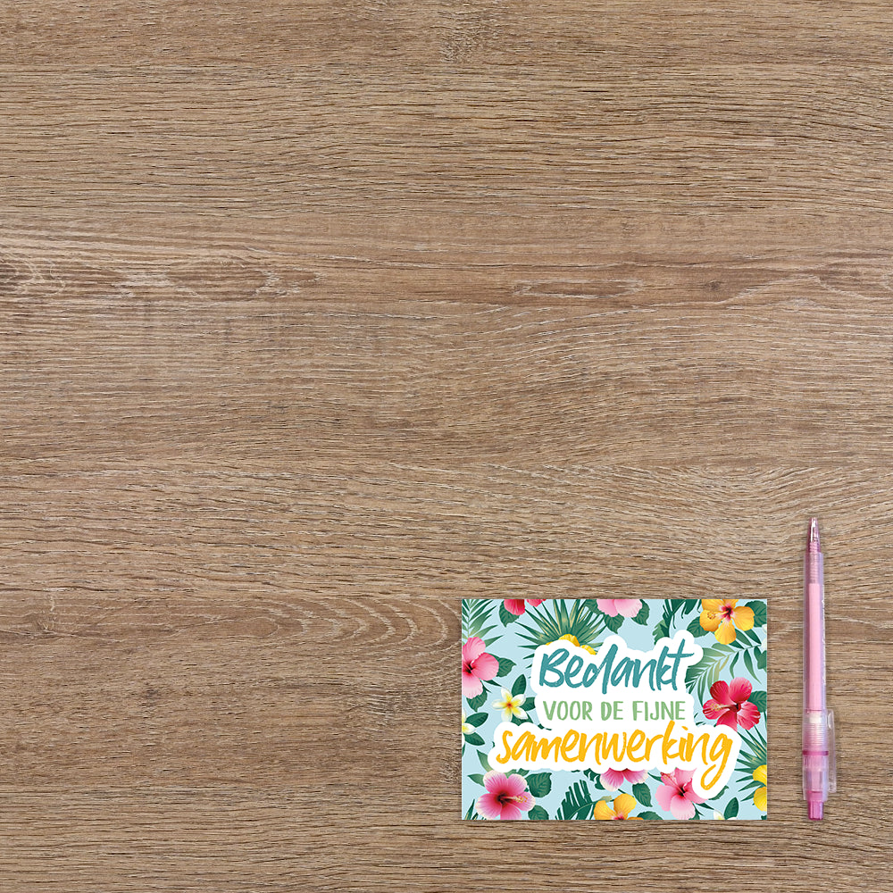 Bedankt voor de fijne samen samenwerking