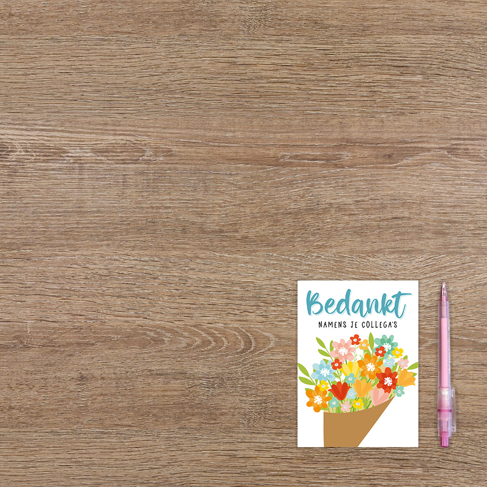 Bedankt namens je collega's