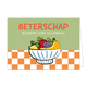 Beterschapnamens ons allemaal - Formaat: Standaard - Vorm: Liggend - Beterschapskaart - Op deze wenskaart staat een fruitschaal met daarboven de tekst: "Beterschap namens ons allemaal". - Snelwenskaart