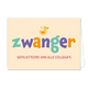 Zwanger gefeliciteerd - Formaat: Standaard - Vorm: Liggend - Zwanger kaart - Op deze wenskaart staat de teskt: "Zwanger gefeliciteerd van alle collega's" met daarboven een badeentje. - Snelwenskaart