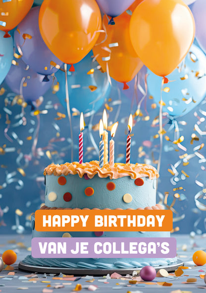 Happy birthday van je collega's