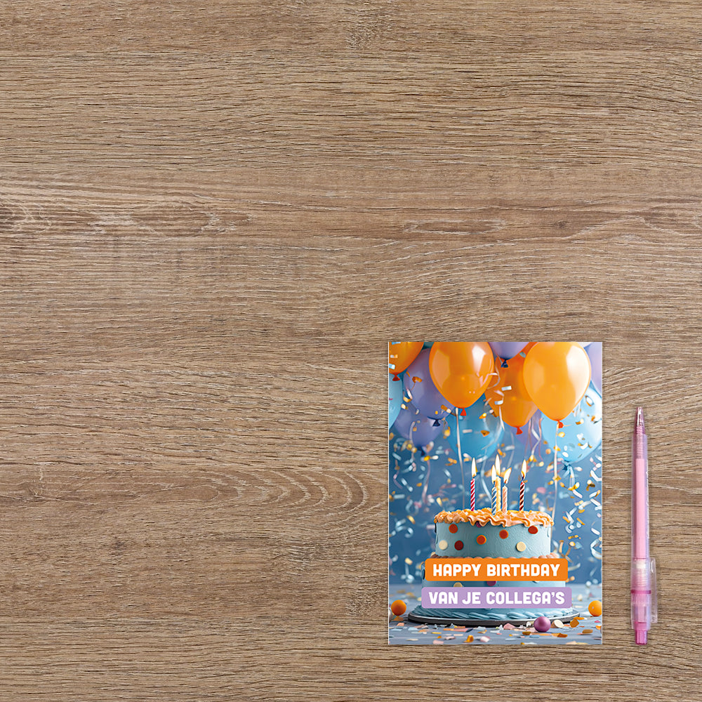 Happy birthday van je collega's