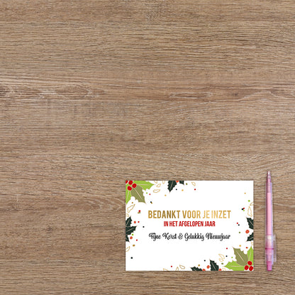 Bedankt voor je inzet