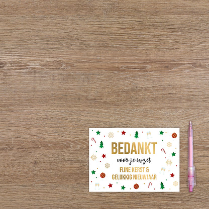 Bedankt voor je inzet