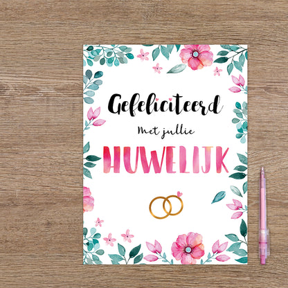 XL kaart - Gefeliciteerd met jullie huwelijk