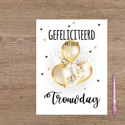 XL kaart - Gefeliciteerd met jullie trouwdag