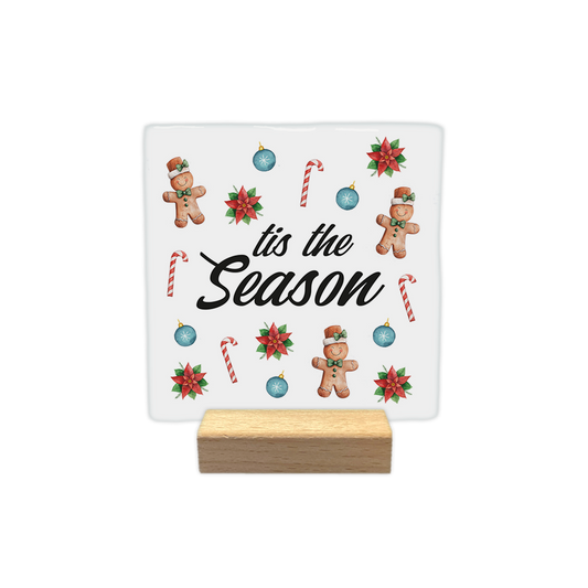 Tis the season - Decoratie tegel - Formaat: - - Snelwenskaart
