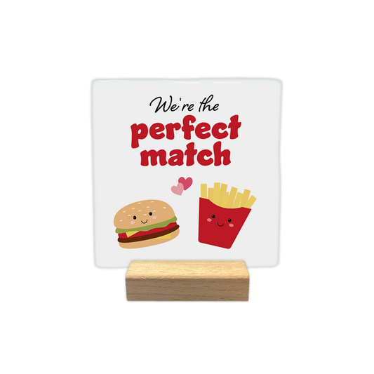 We're the perfect match - Decoratie tegel - Formaat: - - Snelwenskaart