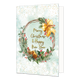 Merry christmas & happy new year - Formaat: Standaard - Vorm: Staand - Kerstkaart - Op deze kerstkaart staat een kerstkrans met in het midden de tekst: "Merry christmas & happy new year". - Snelwenskaart