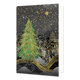 Bomen - Formaat: Standaard - Vorm: Staand - Kerstkaart - Op deze kerstkaart staat een bos met bomen in een nachtlandschap. - Snelwenskaart