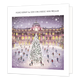 Fijne kerst & een gelukkig nieuwjaar - Formaat: Groot - Vorm: Vierkant - Kerstkaart - Op deze kerstkaart staat een paleis met een schaatsbaan ervoor en de tekst: "Fijne kerst & een gelukkig nieuwjaar". - Snelwenskaart