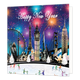Happy new year - Formaat: Groot - Vorm: Vierkant - Kerstkaart - Op deze kerstkaart staat de London skyline met vuuwerk en de tekst: "Happy new year". - Snelwenskaart