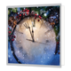 Happy new year - Formaat: Groot - Vorm: Vierkant - Kerstkaart - Op deze kerstkaart staat een klok met daarboven de tekst: "Happy new year". - Snelwenskaart