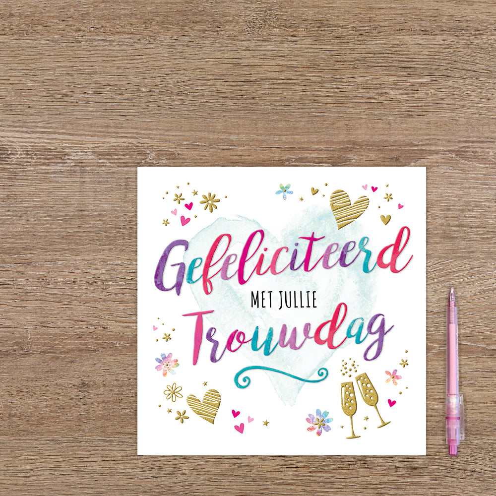 XL kaart - Gefeliciteerd met jullie trouwdag