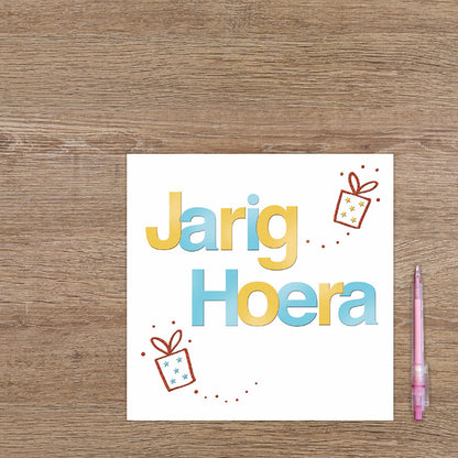 XL kaart - Jarig hoera