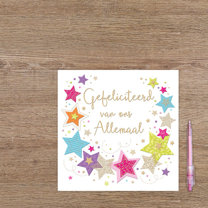 XL kaart - Gefeliciteerd van ons allemaal