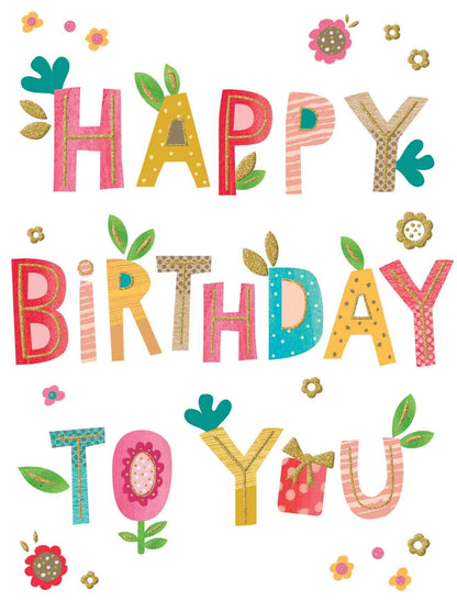 XL kaart - Happy birthday to you