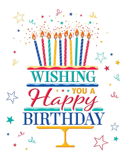 XL kaart - Wishing you a happy birthday