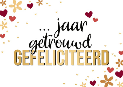 x jaar getrouwd gefeliciteerd