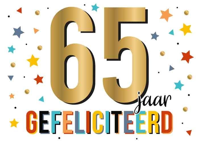 65 jaar gefeliciteerd