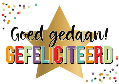 Goed gedaan! Gefeliciteerd