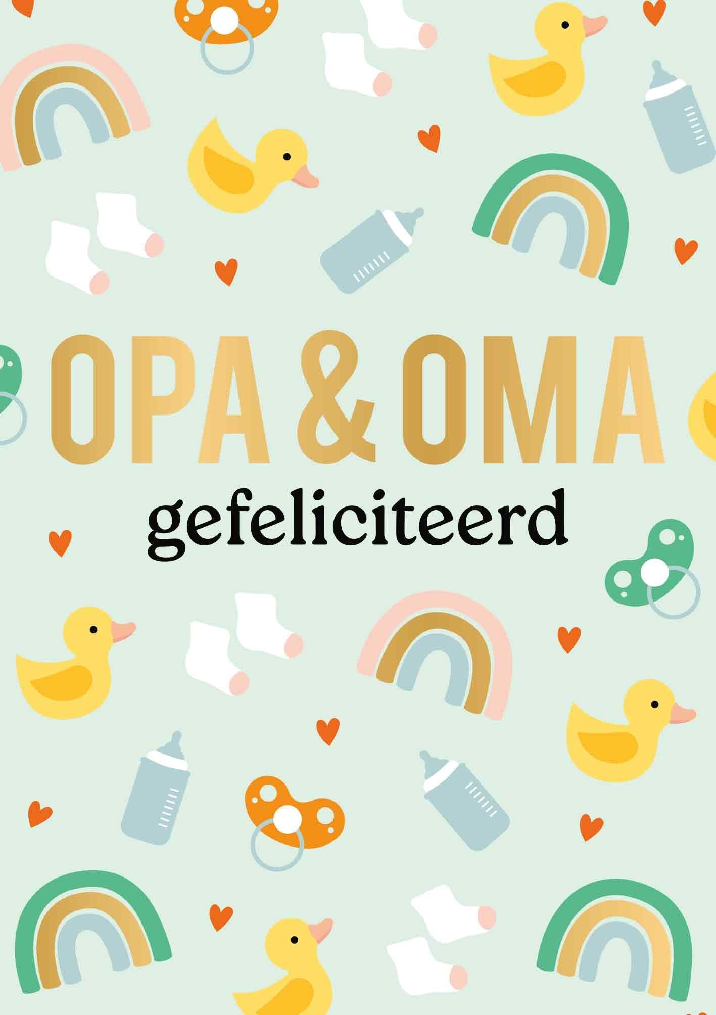 Opa en oma gefeliciteerd