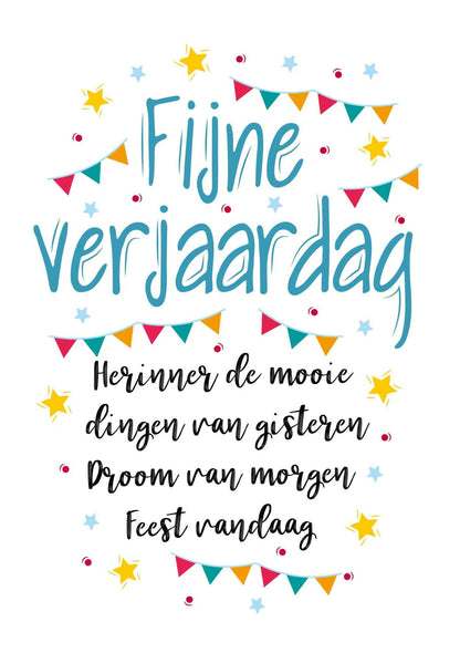 Fijne verjaardag