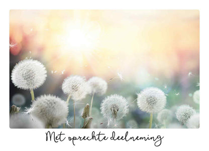 Met oprechte deelneming