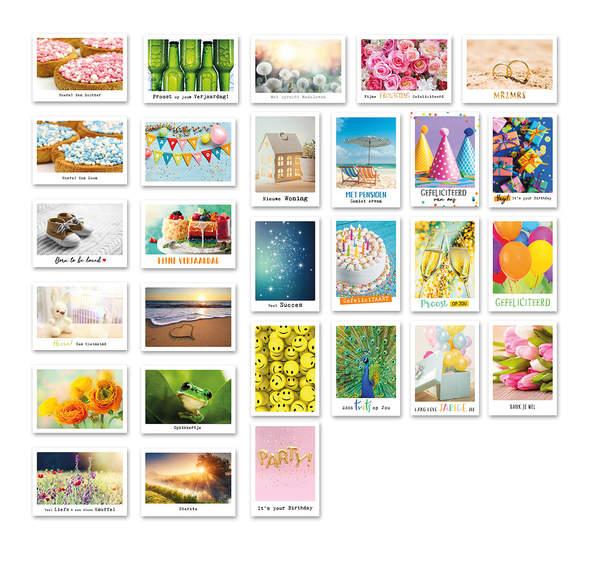 Wenskaartenset Ecocards klein - 28 stuks