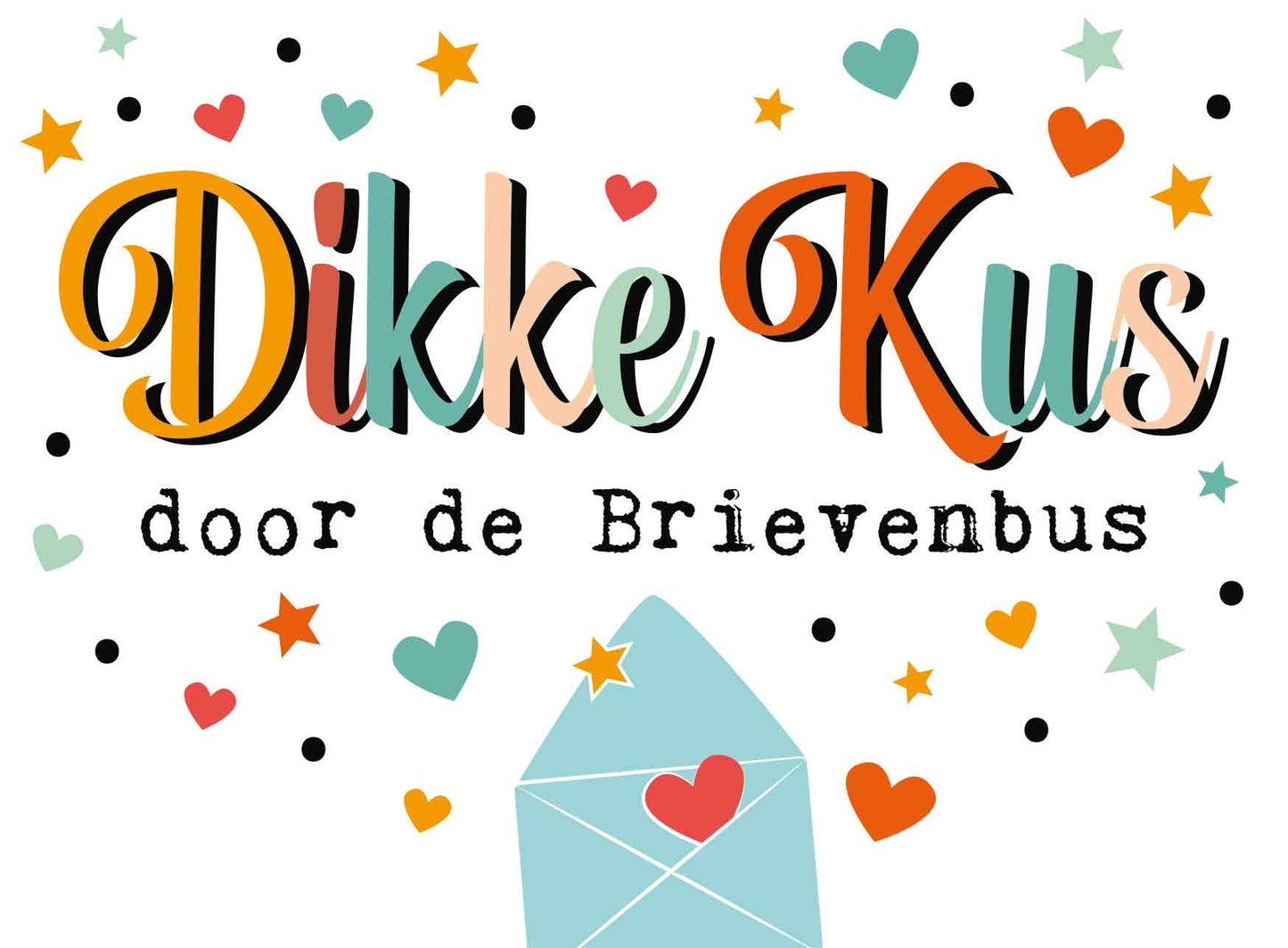 Dikke kus door de brievenbus